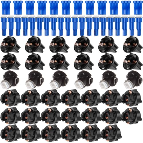 ECCPP Instrument Cluster Dash Panel Lights with Twist Lock Socket T10-6-3020-SMD-Blue T10 Twist Lock T5-1-5050-SMD-Blue 161 168 184 192 193 259 280