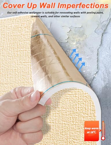 Papel Pintado Autoadhesivo Lino 3D Paneles de Pared Espuma XPE Impermeable para Techo 4