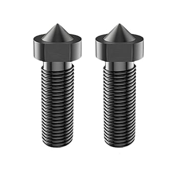 3D Printer Extruder Nozzles, M6 Thread Volcano High Flow Nozzles 1.75mm/0.4mm for Elegoo Neptune 4/Pro/4 Max Hardened Steel