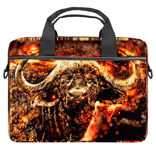 Sacoche ordinateur portable 13.3 pouces à motif buffle pour vos trajets urbains et le bureau