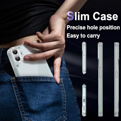 Image of Case for Nothing CMF Phone 1, Military Grade Drop Protection Phone Case, Yellowing Resistant, Anti-Scratch Hard PC Back, Shockproof Hard Ultra-Thin Protective Cover, Clear