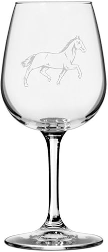 Miniatura 5 de Abaco Barb Body Horse - Copa de vino grabada multiusos (12.75 onzas)