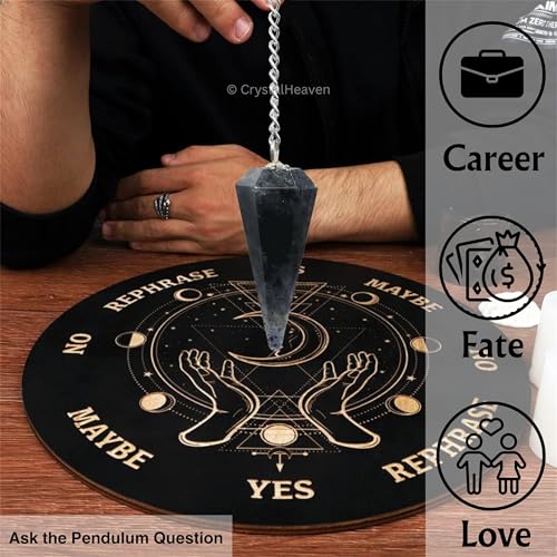 Image of Iolite Pendulum Dowsing Tool - Natural Crystal Pendulum for Spiritual Guidance - Premium Dowser Pendulum for Accurate Divination and Energy Healing - Perfect for Energy Healing and Chakra Balancing - Handcrafted with Precision and Elegance