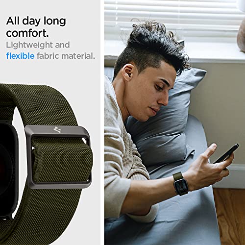 Image of Spigen for Apple Watch Band, Lite Fit Compatible with Ultra 3 /2 /1 49mm, Series 11 /10 46mm, 9 /8 /7 45mm, SE3 /SE2 /SE /6 /5 /4 44mm, 3 /2 /1 42mm Lightweight Soft Breathable Adjustable Strap