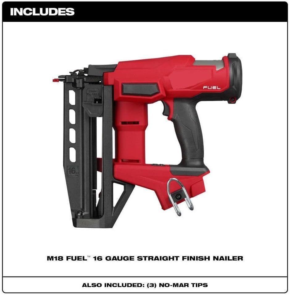 Millwavkee Framing Nail Gun, Framing Nailer,Cordless Framing Nailer, Nail Gun M18,Compatible with Milwaukee 3020-20 M18 Fuel 18v 16 Gauge Straight Finish Nailer - Bare Tool