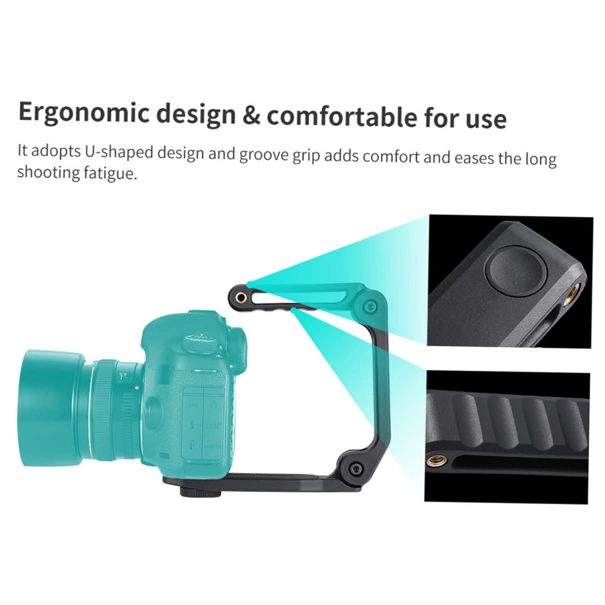 DOITOOL Estabilizador de Cámara Plegable para DSLR, Soporte Estable para Vídeo, Tornillo Estándar 1/4 y Disparo en Ángulo, Negro