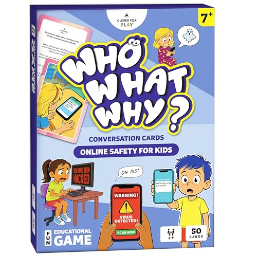 Jeu de cartes de conversation cybersécurité enfants pour apprendre la sécurité en ligne