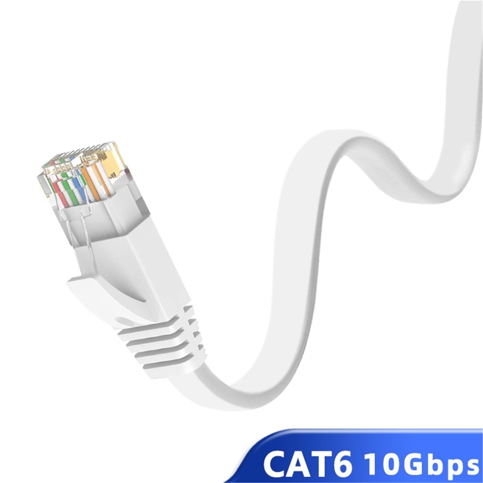 0.1M 0.2M 0.3M 0.5M 50MCAT 6 Cavo Ethernet Piatto RJ45 Patch Cord Cavo LAN ad alta velocità 1000Mbps for Router Modem PC Laptop Smart(Cat 6-black,2M)