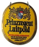 11 x 9 cm - Keramik Schloßbrauerei Kaltenberg - Prinzregent Luitpold Weissbier - Zapfhahnschild - 11 x 9 cm - Keramik