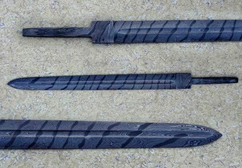 Damascus Steel Blank Blade Custom Handmade 32" Damascus Sword Blank Blade for knife making