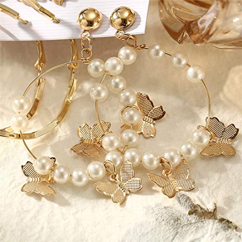 Gold-Toned Plated Earrings Combo Set