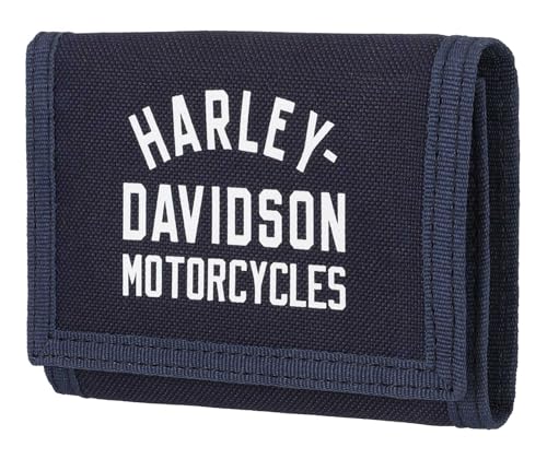 Harley-Davidson Men's H-D Arched Script Logo Tri-Fold Polyester Wallet - Green2