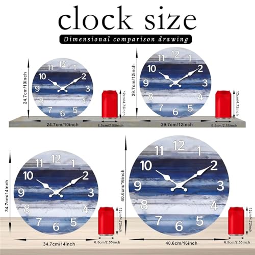 Horloge murale silencieuse en bois vintage pour supprimer le tic-tac - 3