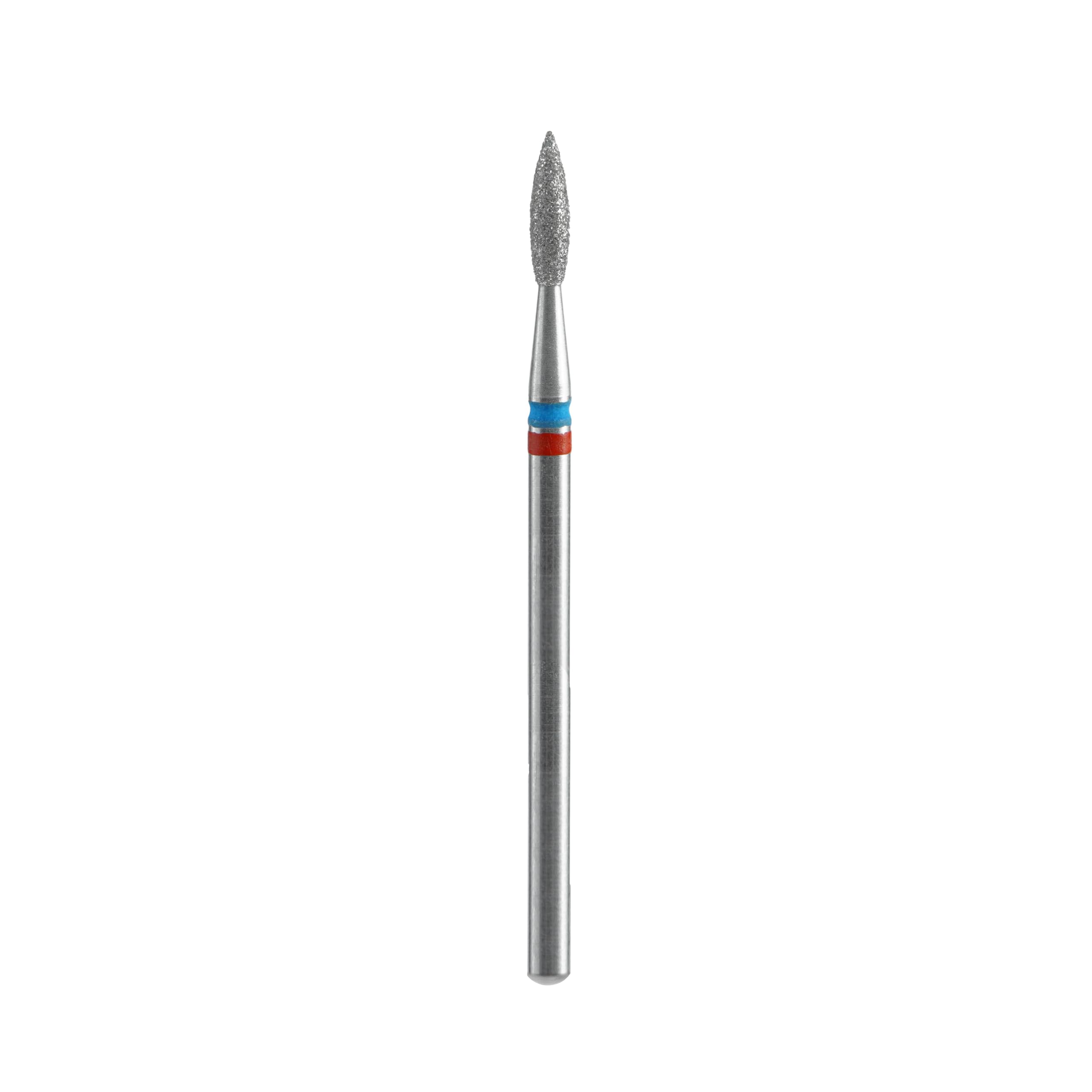 STALEKS PRO set 3 fresas de diamante DUO Flame Red-Blue 2.1x0.8 mm. Cutículas, Manicura y Pedicura. Forma de Llama (Grano Suave/Medio)