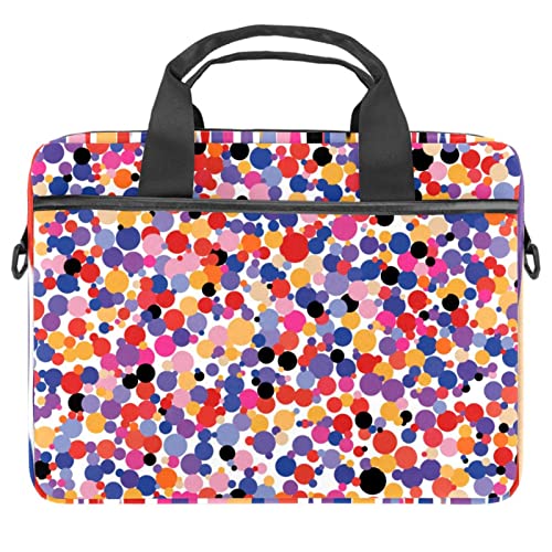 Sac à bandoulière pour ordinateur 13 à 14.5 pouces à pois colorés