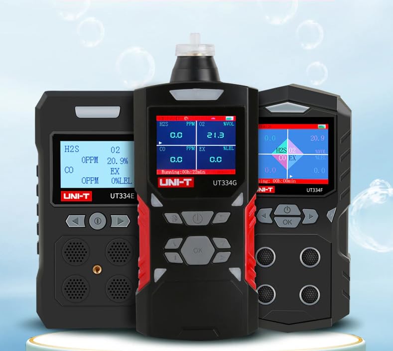 UNI-TUni-trend Gas Leak Detector UT334E UT334F UT334G Handheld 4 in 1 Air Quality Monitor Carbon Monoxide Detector H2S O2 EX Gas Tester(UT334F)