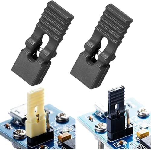 100PCS 2.54mm Black Long Handle Jumper Caps Standard Circuit Board Jumper Cap Shunts Short Circuit Connection Pin Blocks,Black Long Handle Jumper Caps for Arduino, Raspberry PI, Motherboard, etc.
