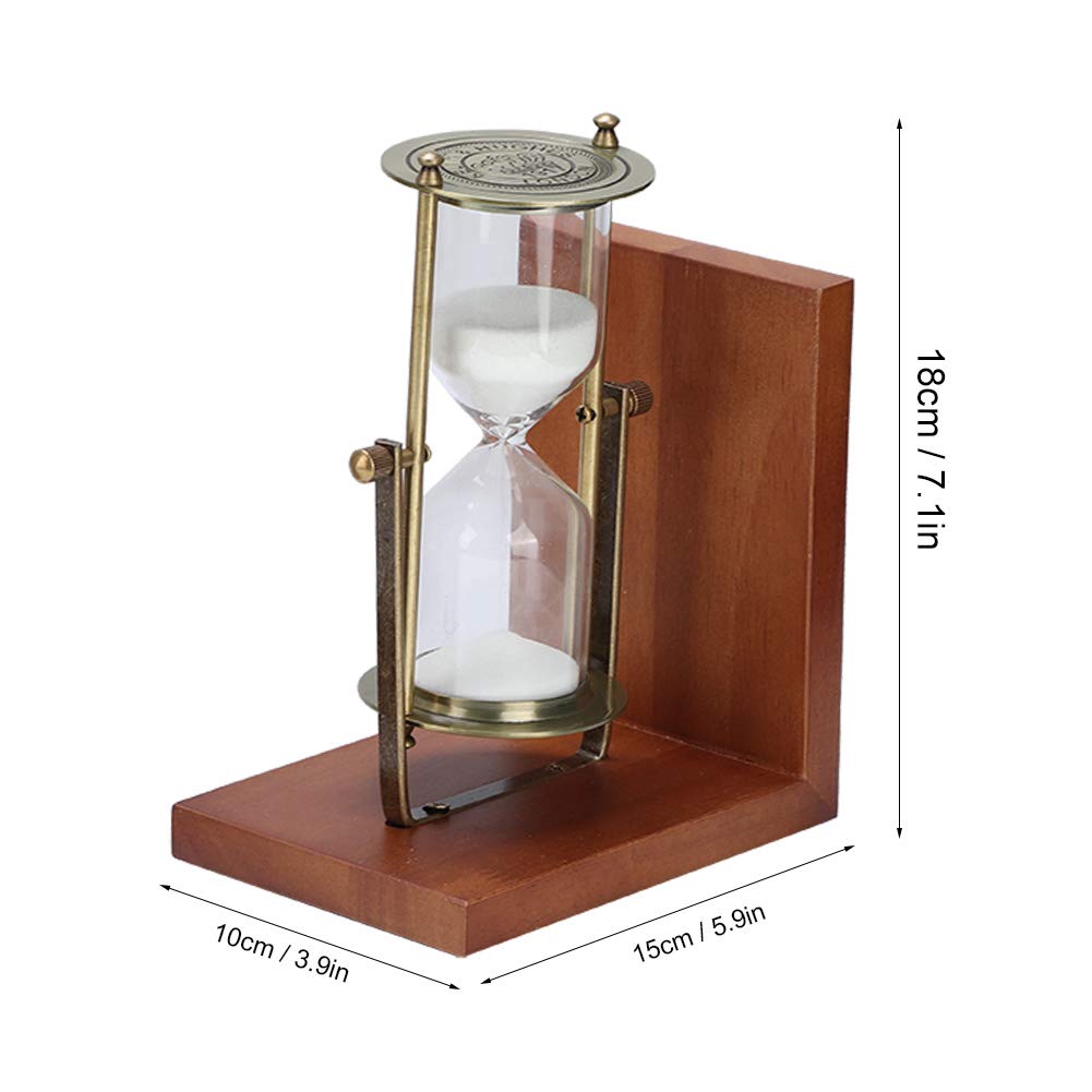 Sanduhr, Vintage-Sanduhr für Büro, Wohnzimmer und Schlafzimmer, 2 Stück, 15 x 10 x 18 cm, sicheres, glasfreies Material, langlebige Heimdekoration