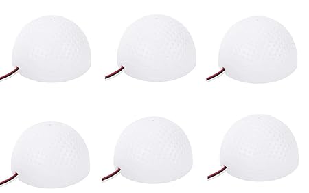 Sinloe CCTV Pickup Audio Surveillance Microphone MIC for CCTV Systems in Round Shape Pack of 6