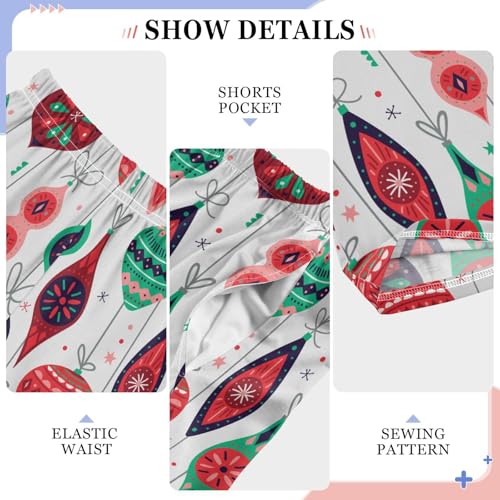 Boys' Pants Christmas Xmas Ornaments Long Bottoms Jogger Pants Elastic Waist Trousers with Pockets S-XL4