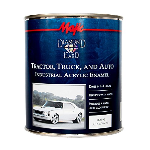 Majic Paints 8-4990-2 Diamond Hard Tractor, Truck & Auto Acrylic Enamel Paint, 1-Quart, White