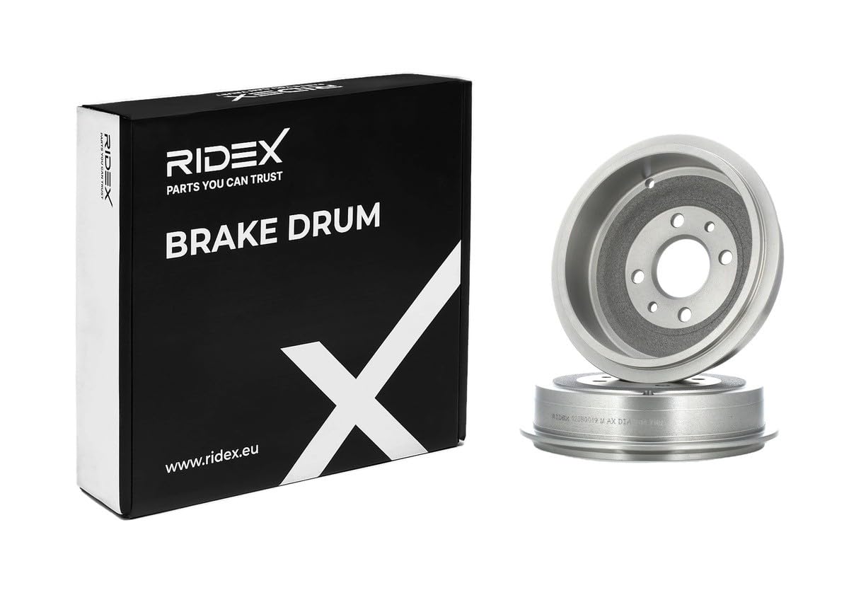 RIDEX 123B0019 2x Tamburo freno Posteriore Compatibilità con FIAT PANDA 169