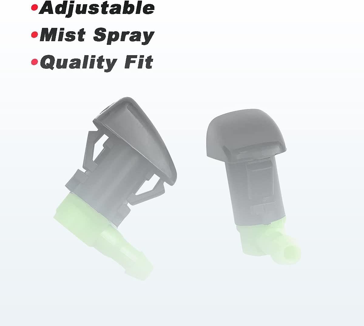 2 Pcs Adjustable Windshield Washer Nozzle kit - Fit for Jeep Grand Cherokee 2011-2024, GMC Acadia/Buick Enclave 2007-2017, Chevy Traverse 2009-2017, Cadillac SRX 2010-2016, Wiper Fluid Spray Nozzle