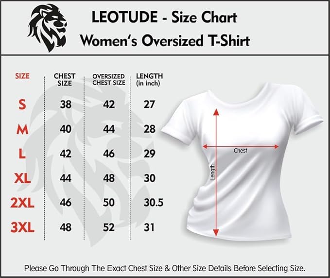 Image of LEOTUDE Women Half Sleeve Loose Fit Cottonblend Multicolour Shirt Colorful Loose Fit Tshirt for Women