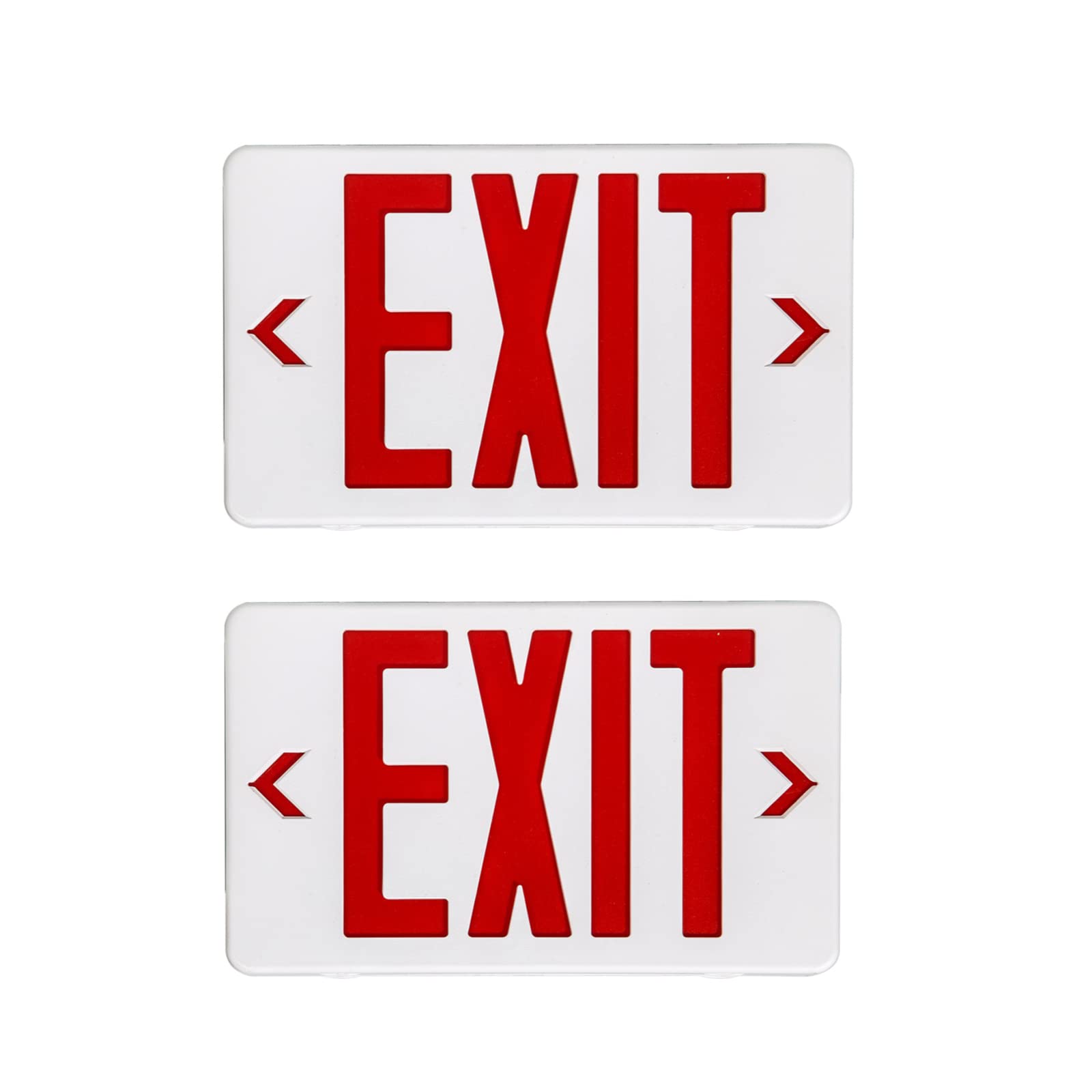 CM MZY Red Double Face Emergency Sign with Battery Backup, UL Certified, US Standards, Emergency Light, AC 120/277V, 2 Pack