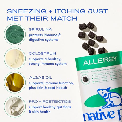image for Native Pet Dog Allergy Chews - Dog Allergy Relief for Medium Breeds - 