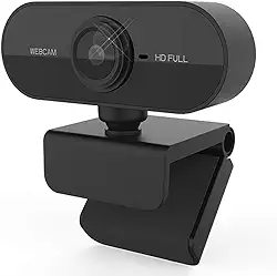 Webcam com microfone, câmera de vídeo 30FPS Full HD 1080p para computadores, PC, laptop, desktop, USB Plug and Play, estudo de conferências, reuniões, chamadas de vídeo, transmissão ao vivo