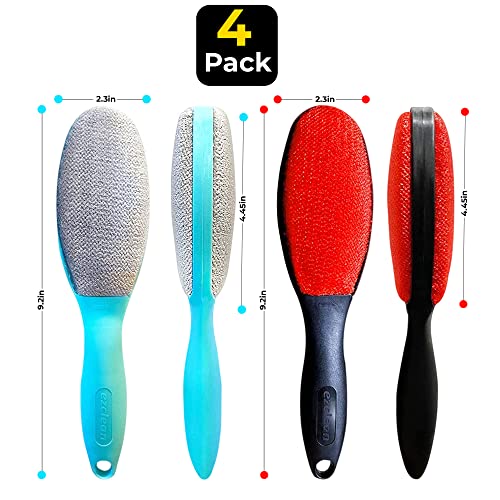 Ezclean 4Pack 2Colors Lint Brush For Clothes Furniture Couch, Lint Brush Pet Hair Remover For Clothes Brush thumb #1