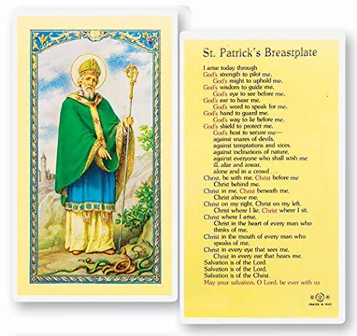 ShopCatholic Saint Patrick's Breastplate Laminated Holy Card (Pack of 25)