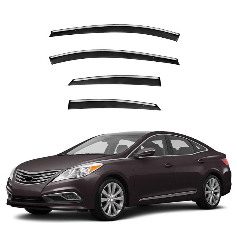 Deflectores de aire para Hyundai Grandeur HG 2012-2016 viseras de alta resistencia sol y agua