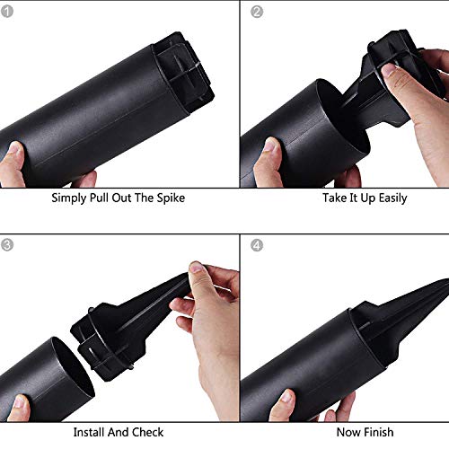 Solar Garden Lights Outdoor - SUNWIND LED Bollard Solar Powered Path Lighting for Patio Pathway Backyard Lawn Landscaping (Black-6 Pack)