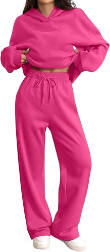Shiketong Women's 2 Piece Hooded Lounge Set Matching Sweatsuits