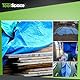 ToolSpace SUPERDICKE Gewebeplane Premium Plane mit Ösen 10x15 m Wetterfest Abdeckplane UV Beständig Tarp Outdoor Garten Wasserdicht Schutzplane Bauplane BLAU 50g/m2 Reißfest Industrieplane Bootplane
