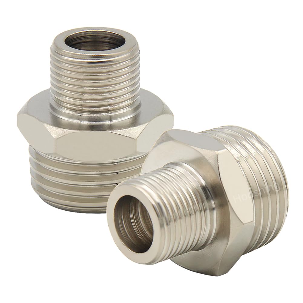 Amazon.com: Hooshing 2PCS 1/2 to 3/8 Reducer RV Faucet Adapter Brass ...