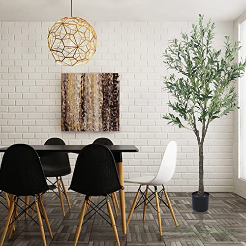 Guyuso 6Ft Tall (1326 Leaves) Artificial Tree Artificial Olive Tree In Plastic Pot Faux Olive Tree Fake Olive Tree Simulation Olive Tree Decorative Olive Tree For Home Decoration #TOP4