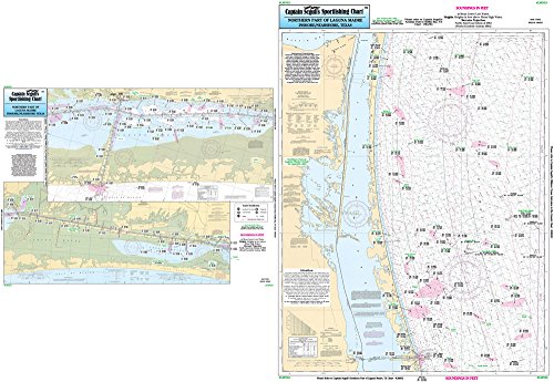 Nearshore/Inshore Laguna Madre North, TX - Laminated Nautical Navigation & Fishing Chart by Captain Segull's Nautical Sportfishing Charts | Chart # LMN53