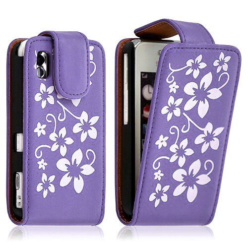 Seluxion - Housse coque étui pour Samsung Player One S5230 motif fleur couleur violet