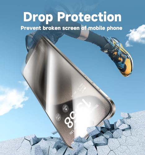 MAGIC JOHN 2 Pack for iPhone 15 Pro Max 6.7 inch Tempered Glass Screen Protector, Auto Dust-Elimination Installation, Bubble Free, Dynamic Island Compatible, HD Clear, Easy Installation 5 51acLCWdstL