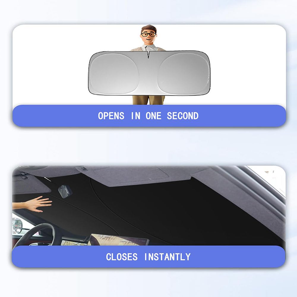 Parasole Auto Per Renault Captur E Clio - Parasole Parabrezza Interno Pieghevole Con Protezione UV - Foto 11