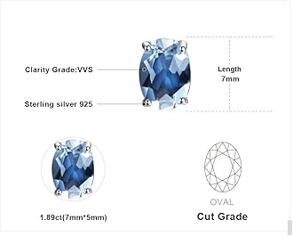 JewelryPalace Natural Garnet Peridot Amethyst Citrine Blue Topaz Birthstone Stud Earrings for Women, 14k Gold Plated 925 Sterling Silver Earrings for Women, Gemstones Jewelry Sets for Girls