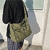 TYTOGE Sac à bandoulière Hobo de grande capacité, sac à bandoulière en toile avec plusieurs poches, sac fourre-tout décontracté pour homme et femme, Vert #5