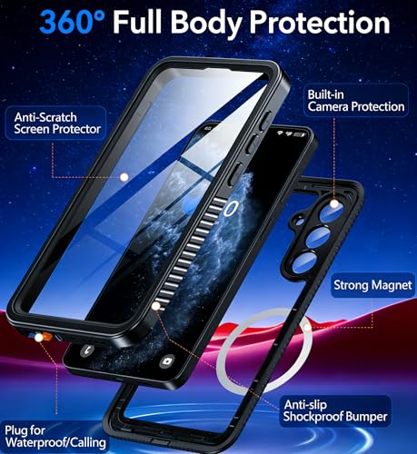 Coque Samsung S26 Plus compatible MagSafe antichoc étanche noir - 4