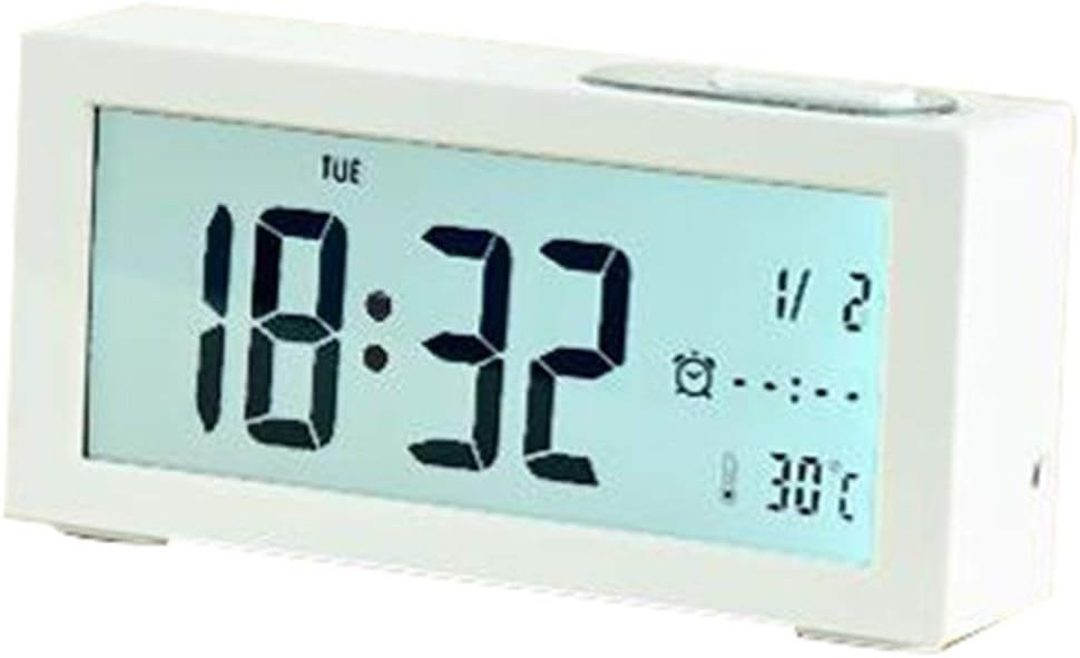 Digital Alarm Clock, Display Best Makeup Bedroom Travel Office, with Snooze, Dimmer Control, Support Battery Powered(Black)