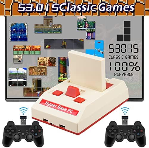 Retro Game Console Built in 53,015 Classic Games, 500G Video Game Consoles Plug & Play, Emulator Console Game System Compatible with Arcade/Mame/PS1/PSP ect, 4K HD, 2 Wireless Controllers