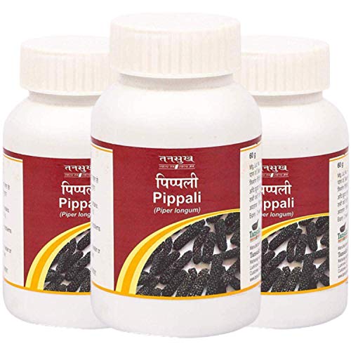 Image of Tansukh Pippali Powder - Pack of 3 (60g Each) Ayurvedic Pipali Churna, Long Pepper Piper Longum | Authentic Spice from India | Immunity Booster | Ideal for Cooking, Seasoning, and Ayurvedic Use