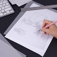 OSDUE Pauszpapír A4 - 100 lapos, 53g/m², Nyomtatható, Átlátszó Rajzpapír Vázlatokhoz, DIY Kézműveskedéshez, Lámpásokhoz, Csomagoláshoz 5